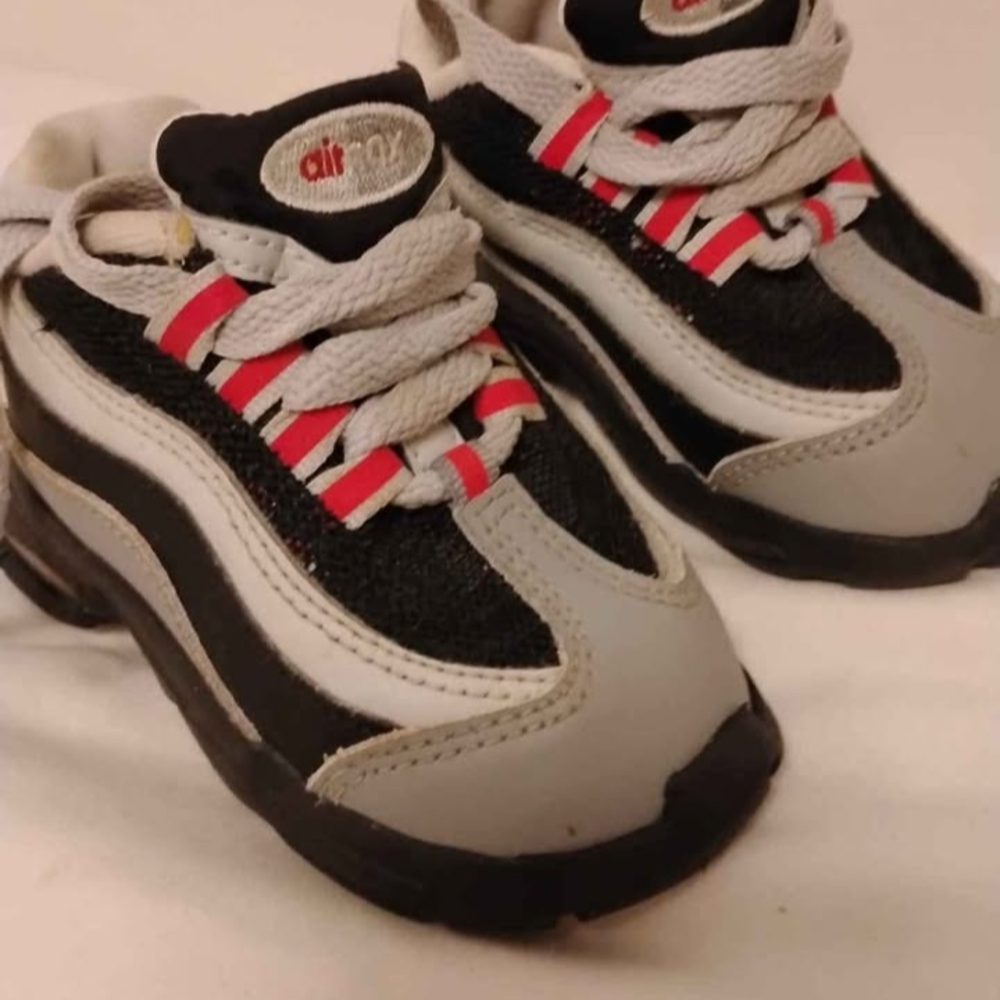 Nike Air Max Kids Black Grey White Sneakers